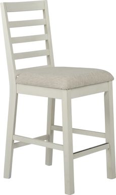 Everdeen Cottage White Counter Height Stool