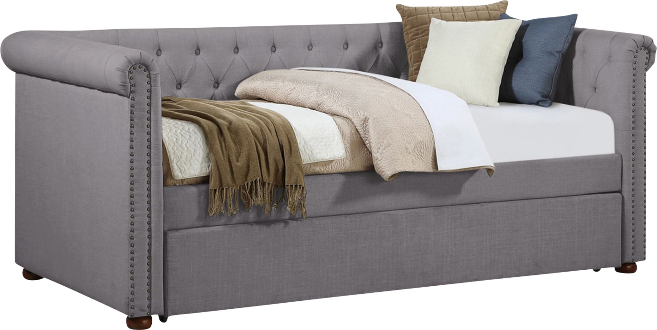 Fannin Gray Daybed with Trundle   Rooms To Go