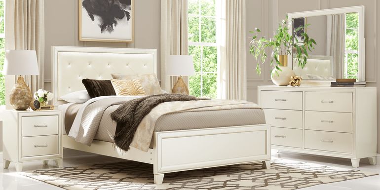 Upholstered Tufted King Size Bedroom Sets, White Upholstered King Bedroom Set