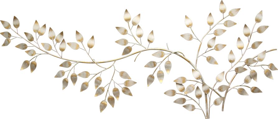 Flowing Leaves Gold Wall Decor