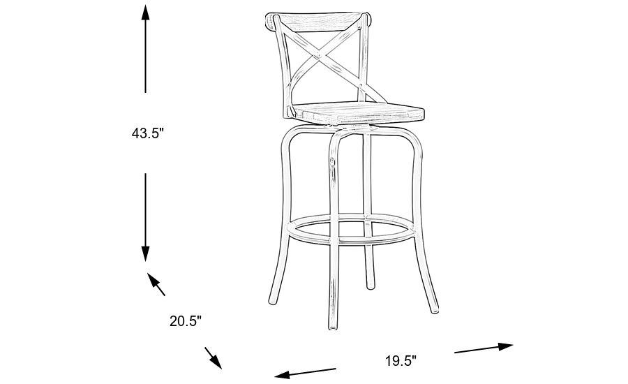 French Cafe White Outdoor Barstool Rooms To Go