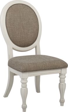 French Market White Oval Back Side Chair