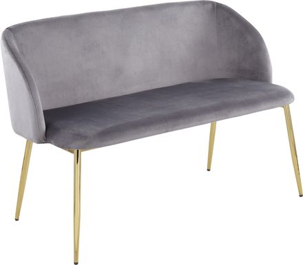Fulham Gray Accent Bench