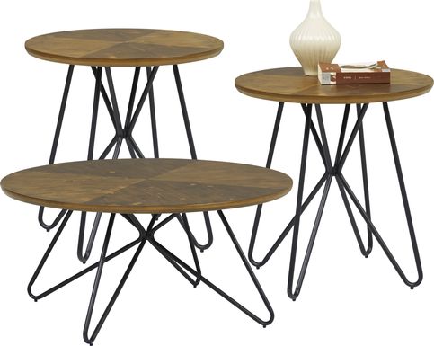 Galvin Brown 3 Pc Table Set