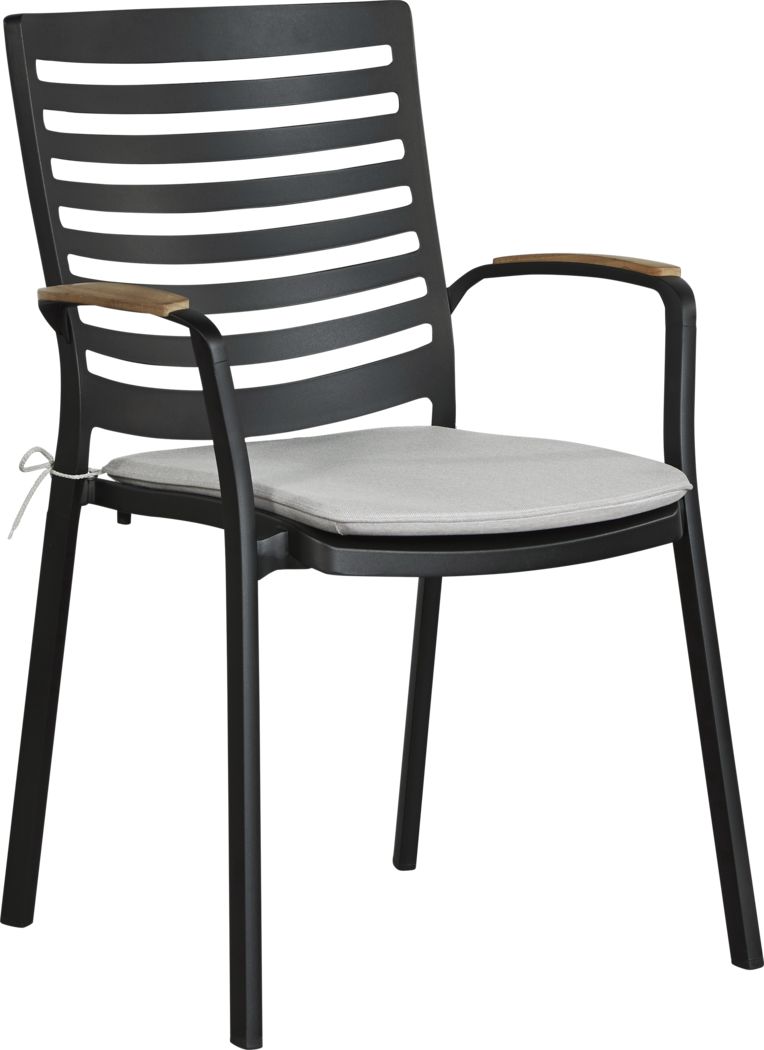 Garden View Black Outdoor Arm Chair - Rooms To Go