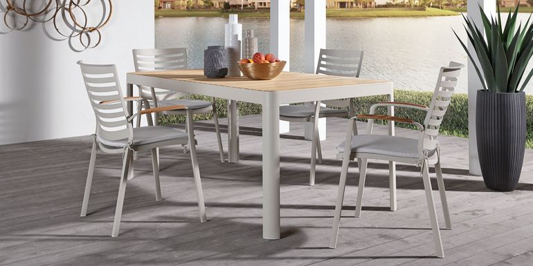Garden View Sand 5 Pc Rectangle Outdoor Dining Set