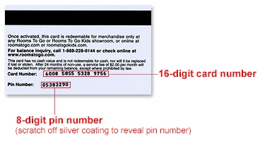 Gift Card Number Locations