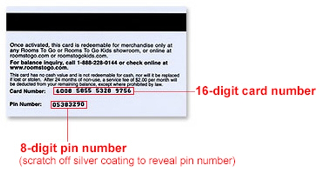 Gift Card Number Locations