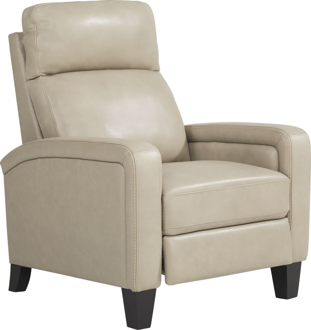 Gisella Taupe Leather Push Back Recliner Rooms To Go