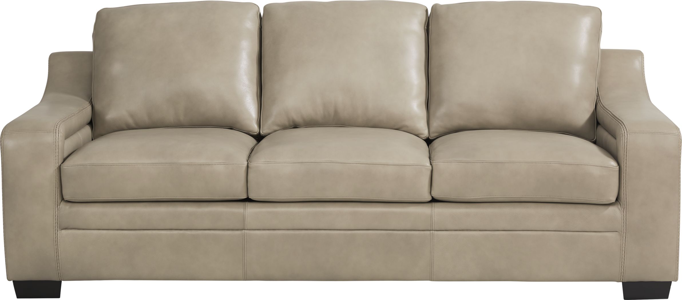 Gisella Taupe Leather Sofa Rooms To Go