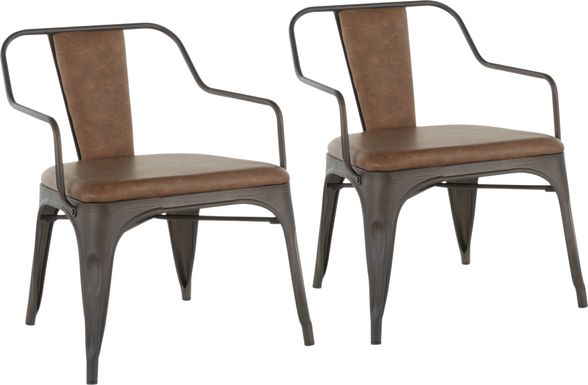 Glenfern Espresso Accent Chair, Set of 2