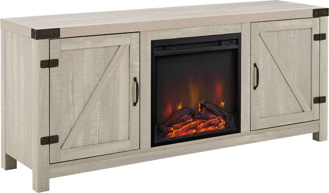 Gloxina Stone 58 in. Console, With Electric Fireplace