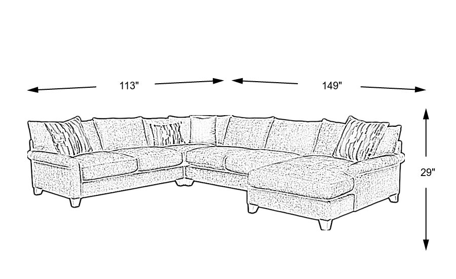 Grand Via Gray 4 Pc Sectional - Rooms To Go