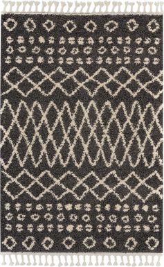 Graphic Patterns Charcoal 9'2 x 12'6 Rug