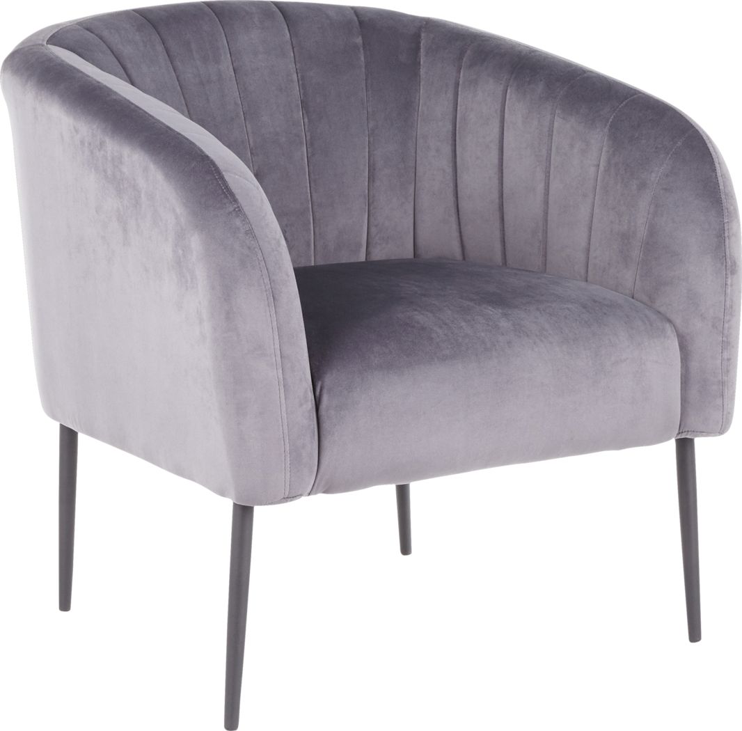 Halliard Gray Plush Accent Chair Rooms To Go