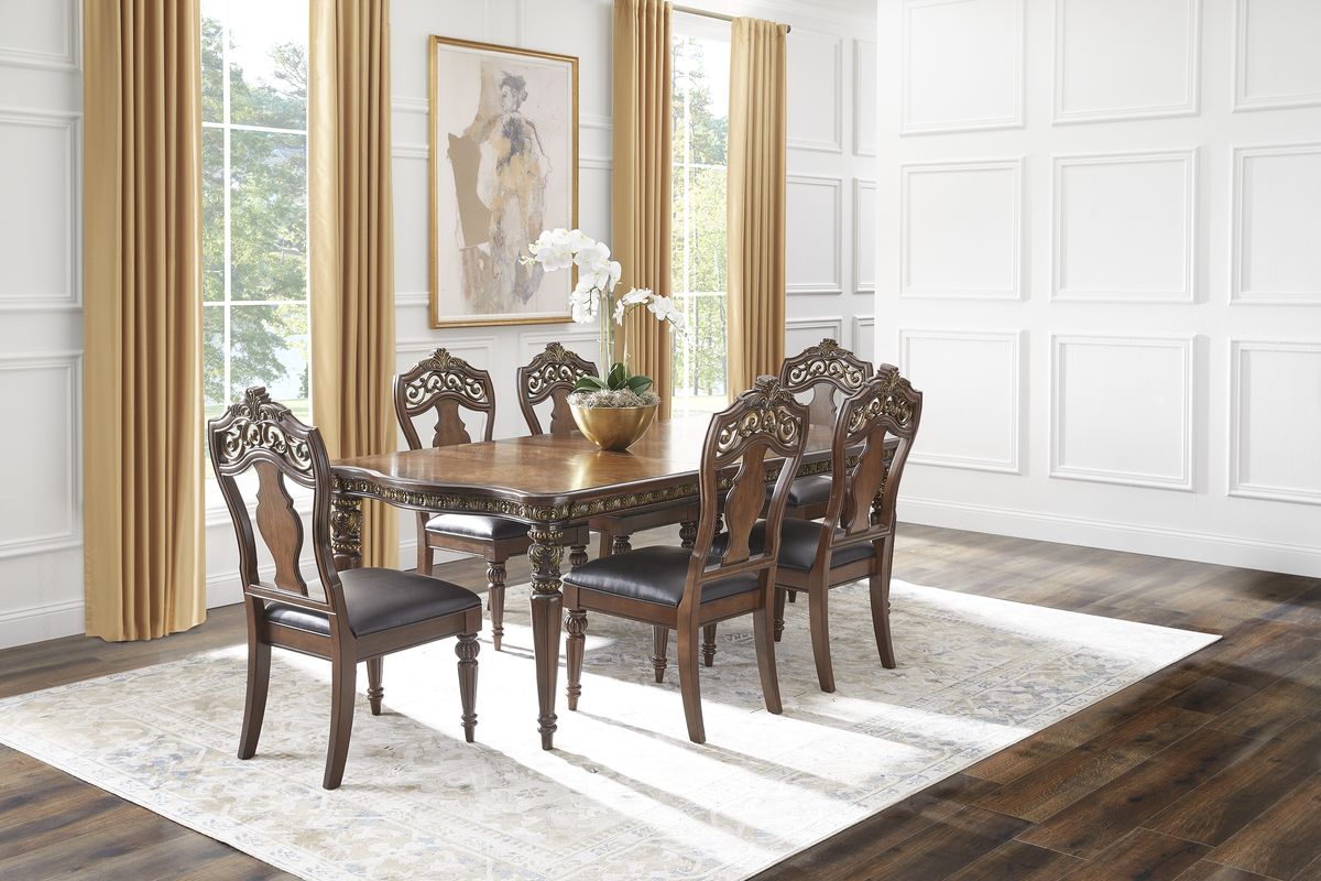 Pecan dining best sale room set