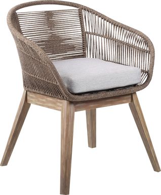 Hanella Gray Outdoor Arm Chair
