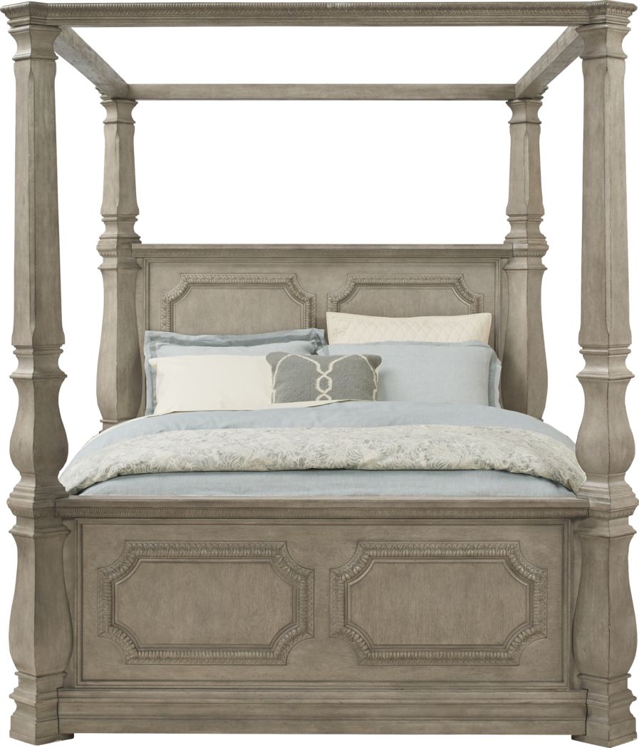 Havencrest Gray 5 Pc King Canopy Bed Rooms To Go