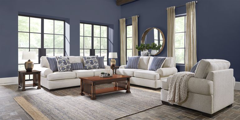 Highland Lakes Beige 7 Pc Living Room with Sleeper Sofa