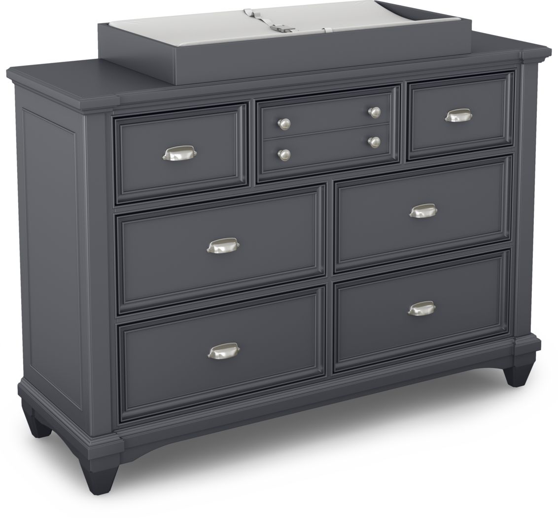 graphite gray changing table