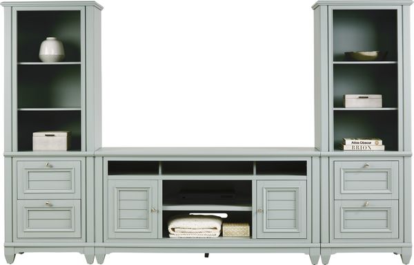Hilton Head Mint 3 Pc Wall Unit with 66 in. Console
