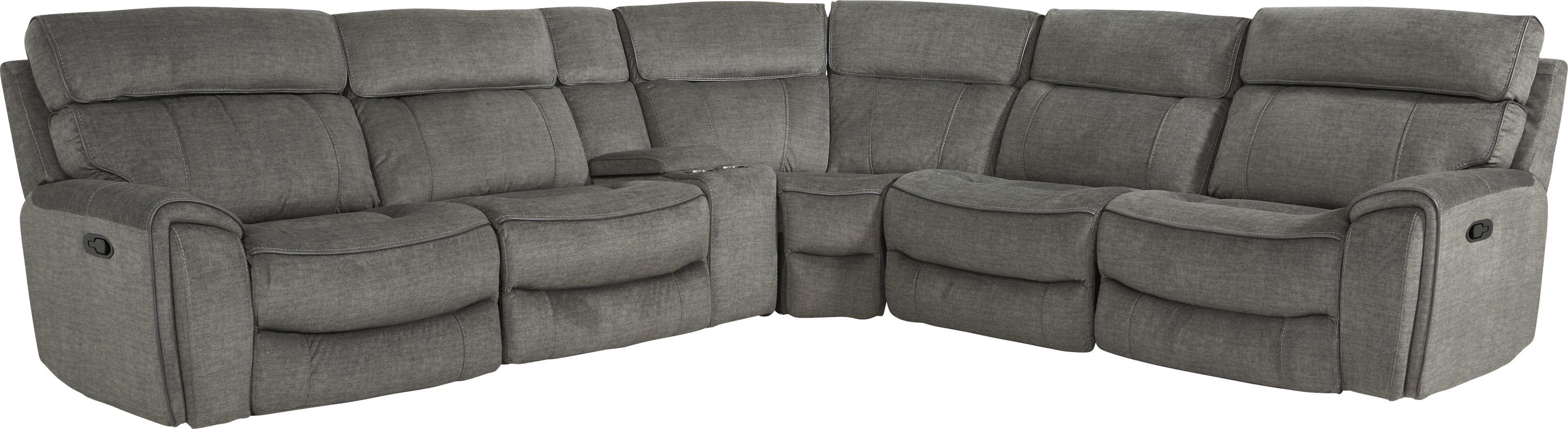Hosford Dark Gray 6 Pc Reclining Sectional Rooms To Go
