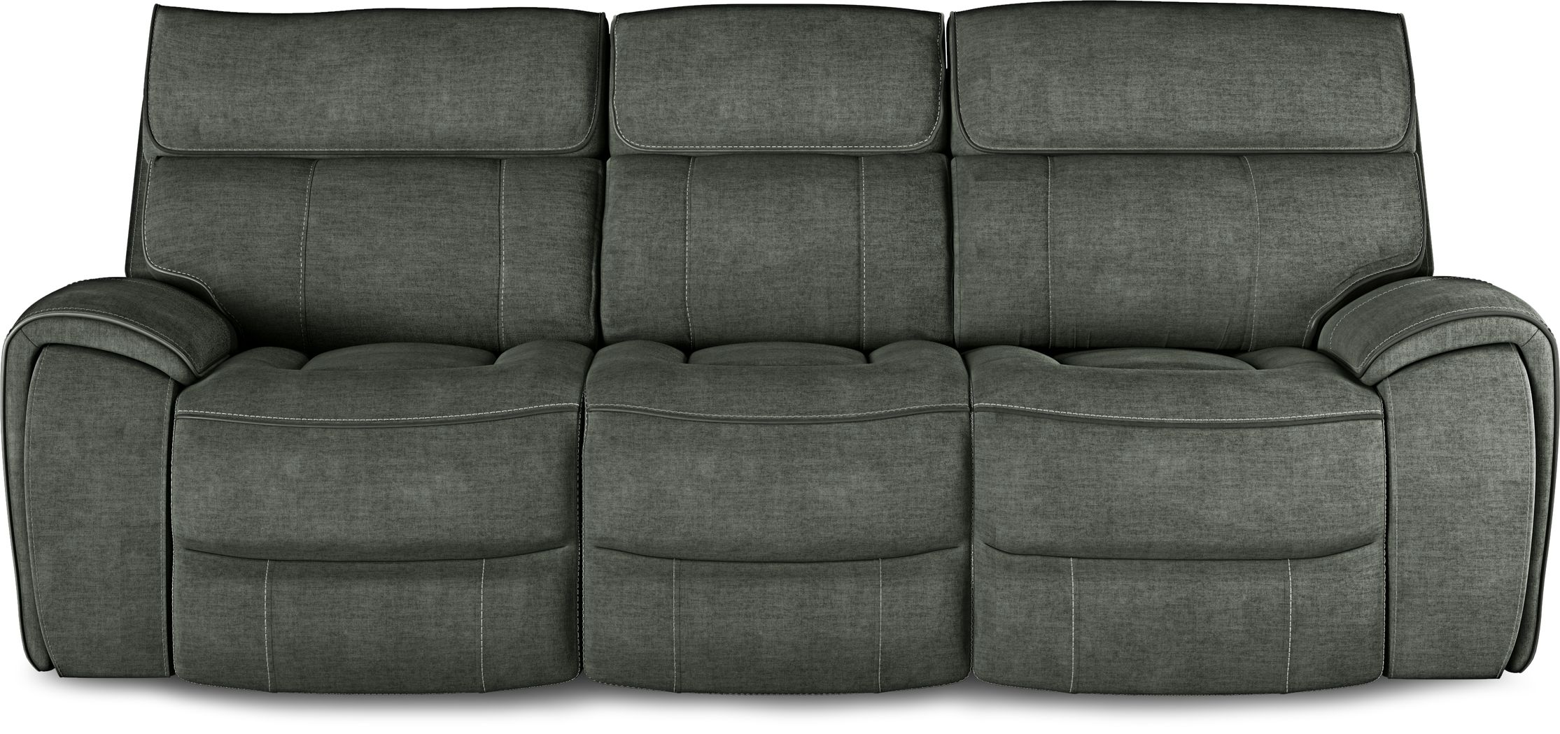Hosford Dark Gray Dual Power Reclining Sofa Rooms To Go