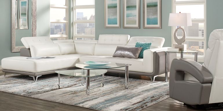 White Sectional Living Rooms Sofas, Sofa With Chaise Rooms To Go