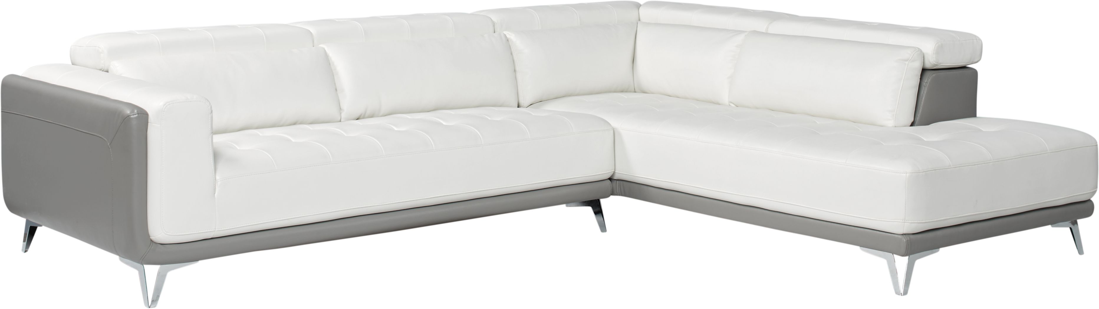 Hudson Heights White 2 Pc Sectional Rooms To Go
