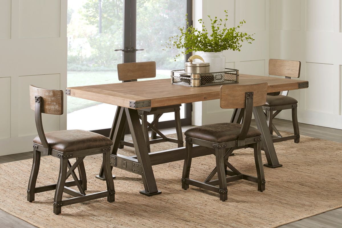 Hunter MILL Brown Dark Wood Dining Table Rooms To Go