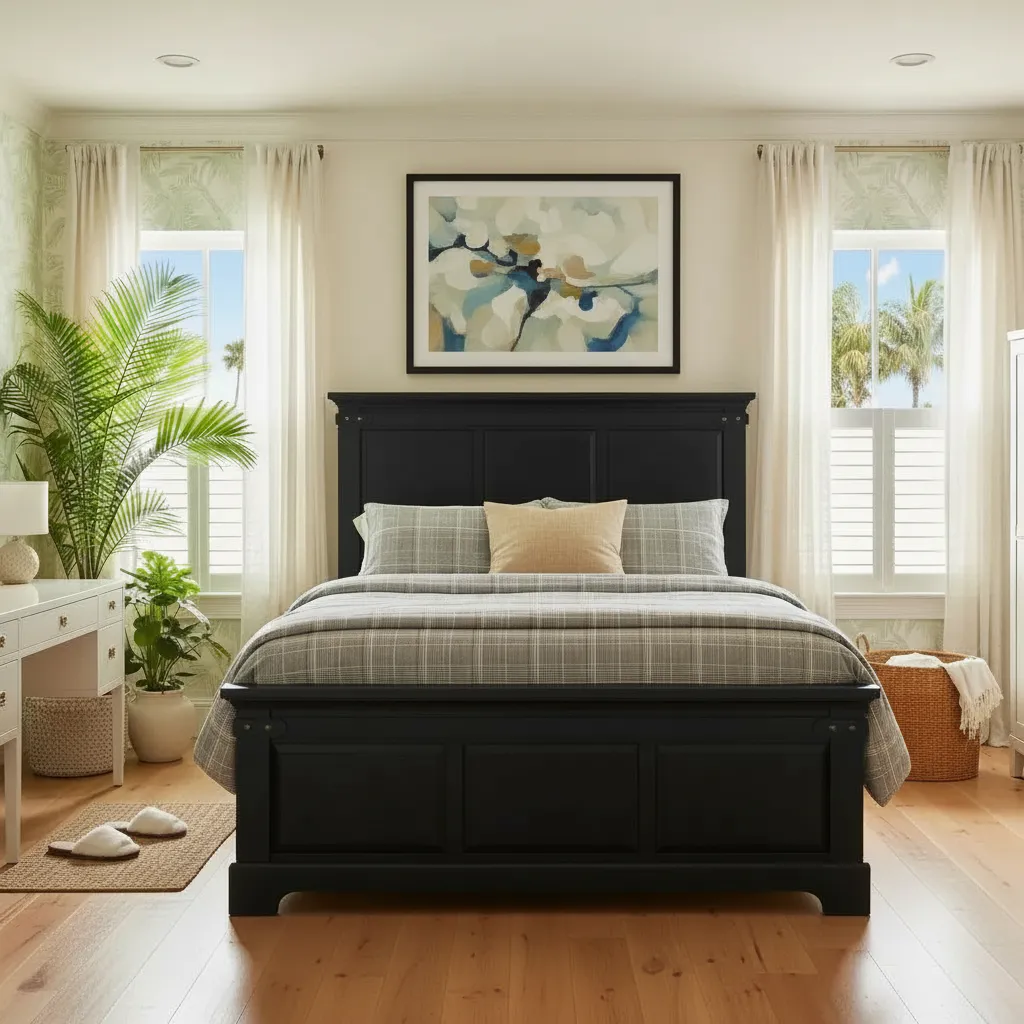 Fairhaven Black 3 Pc King Panel Bed | Rooms to Go