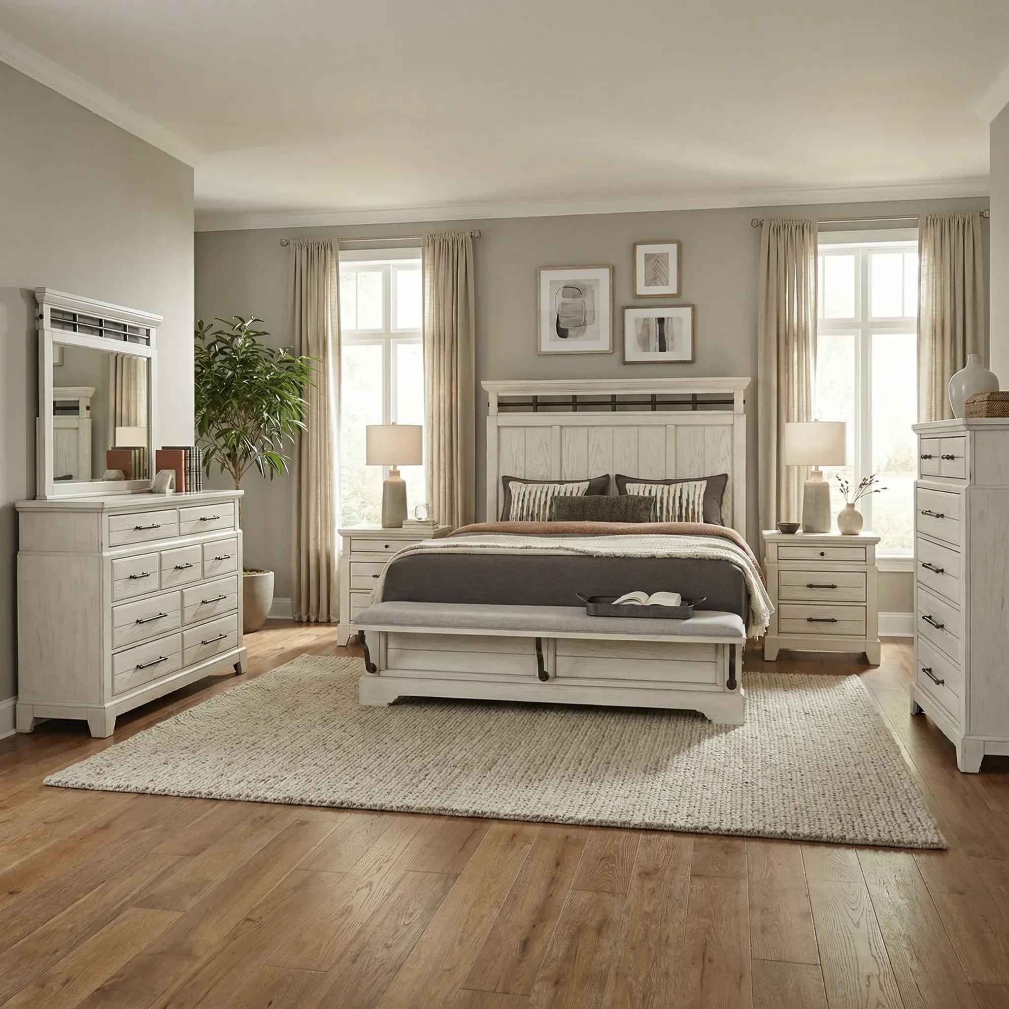 Montana Ridge White Nightstand | Rooms to Go