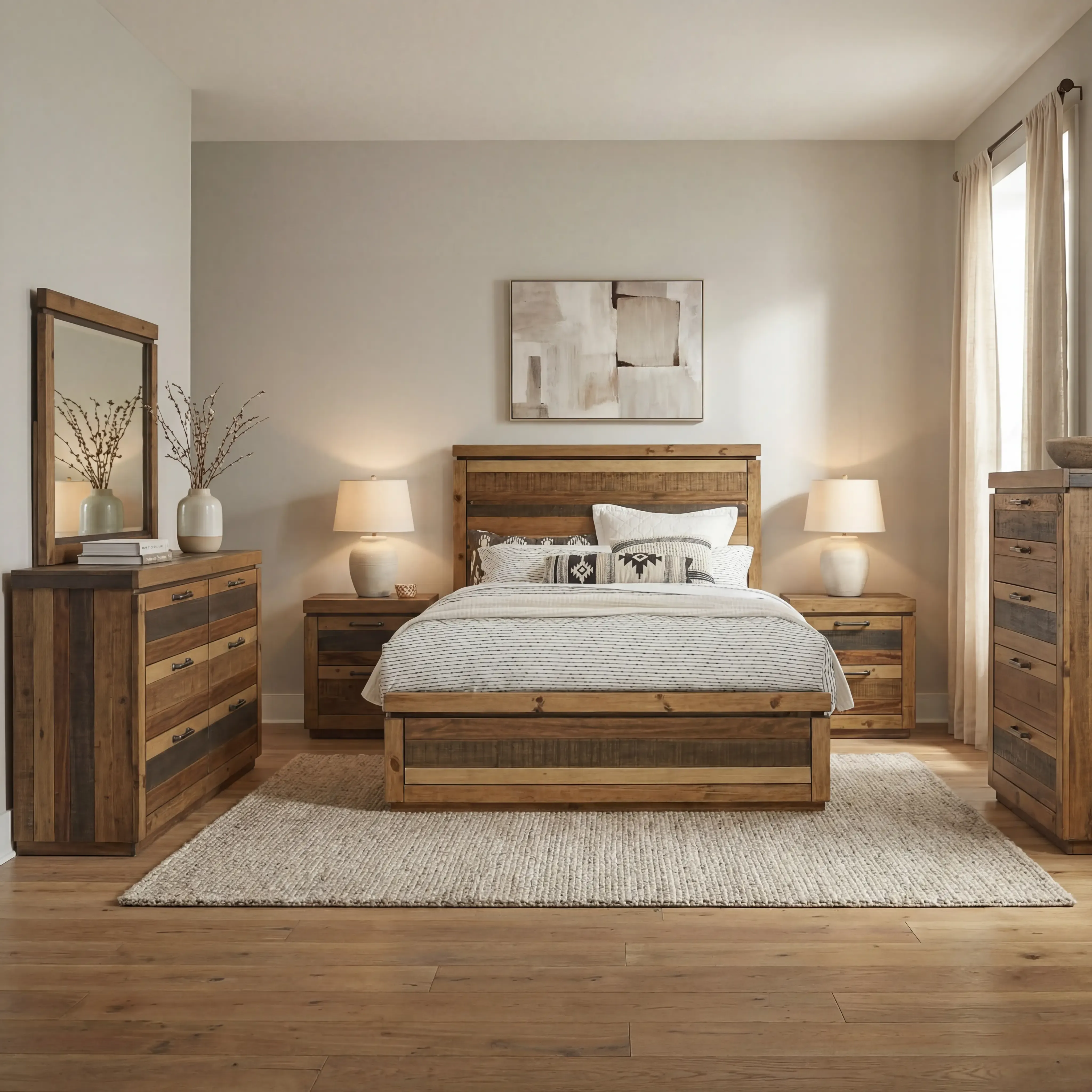Cindy Crawford Westover Hills Brown Dark Wood Mirror | Rooms to Go