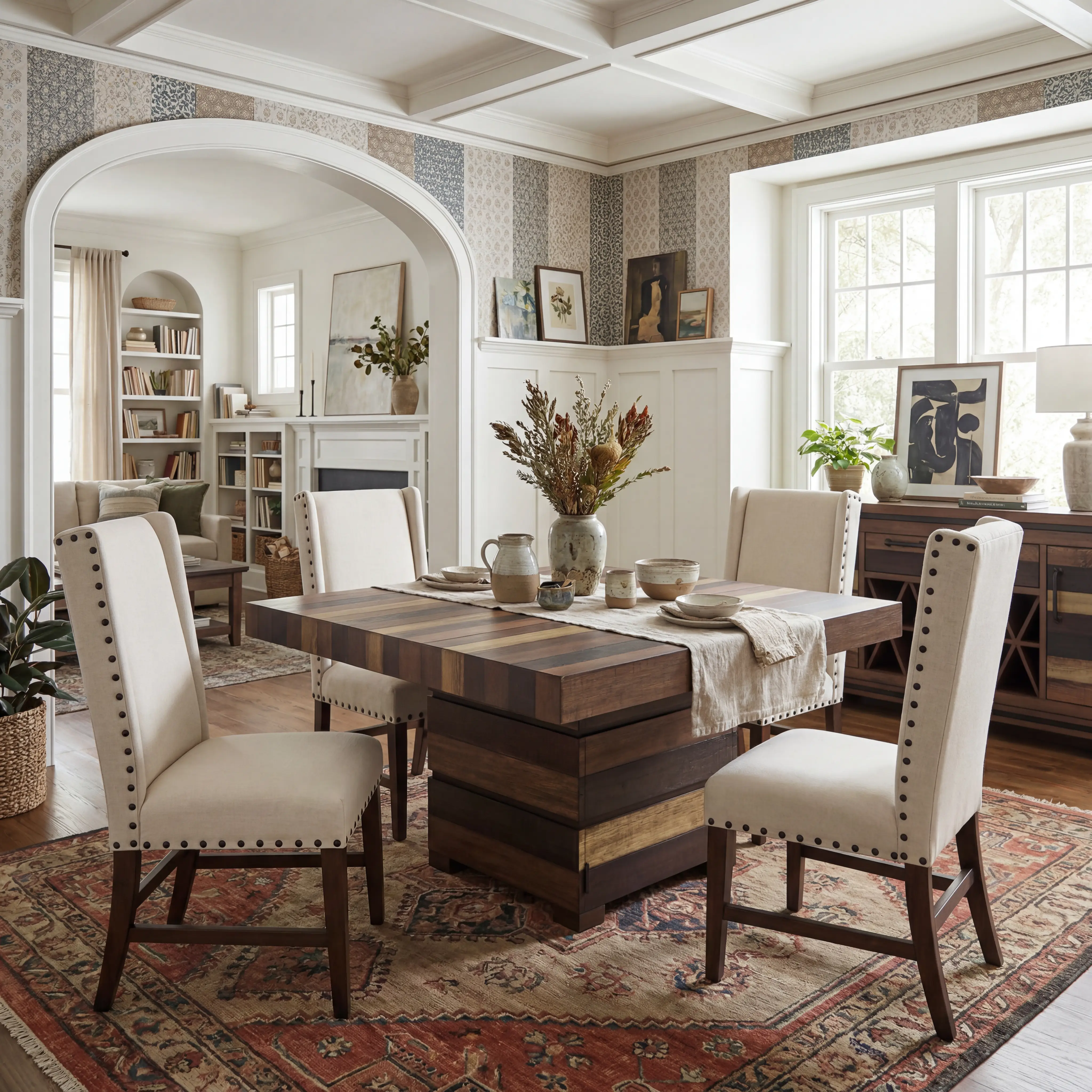 Cindy Crawford Westover Hills II Brown Dark Wood Square Dining