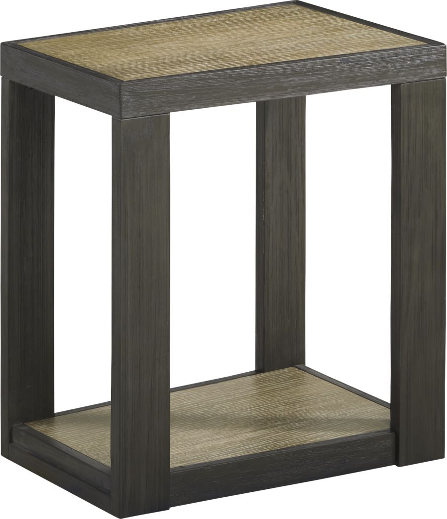 Isley Dark Brown Chairside Table Rooms To Go