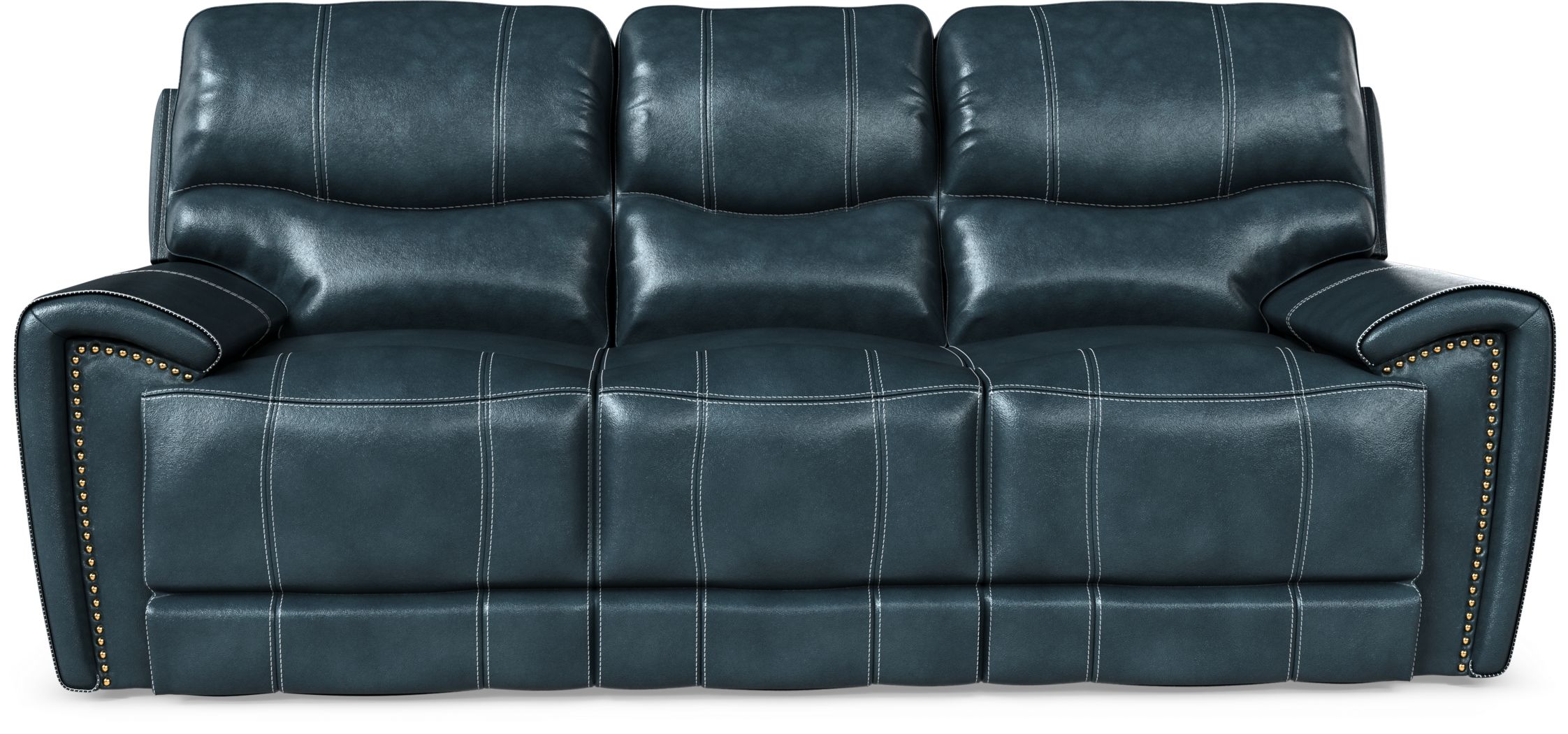 baby blue leather sofa