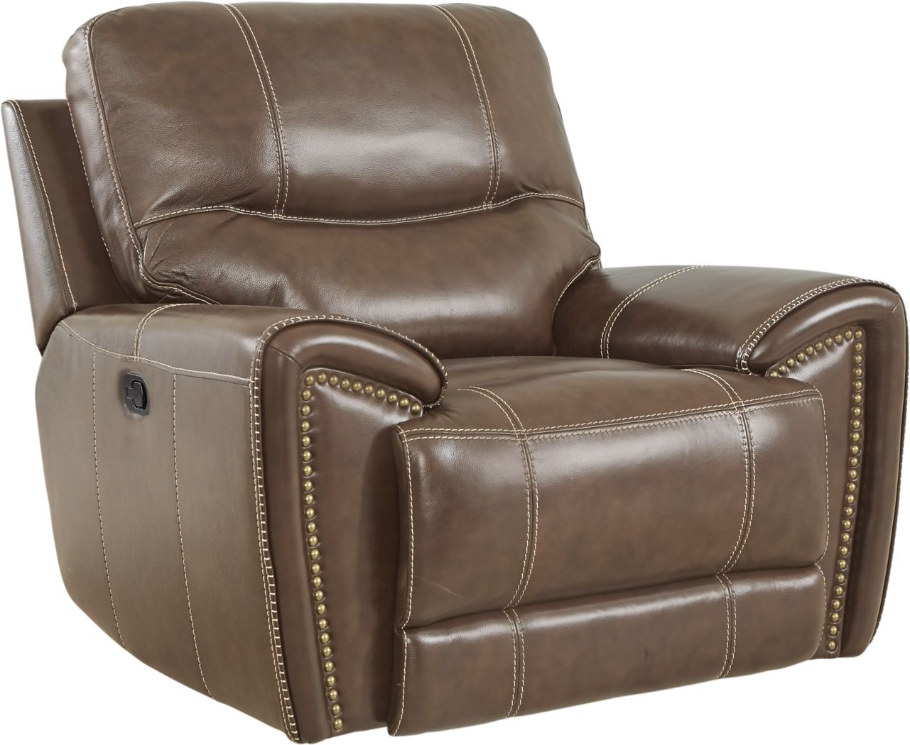 Italo Brown Leather Recliner Rooms To Go
