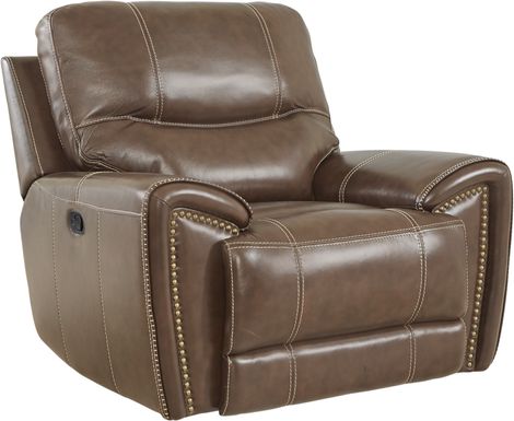 Italo Brown Leather Recliner