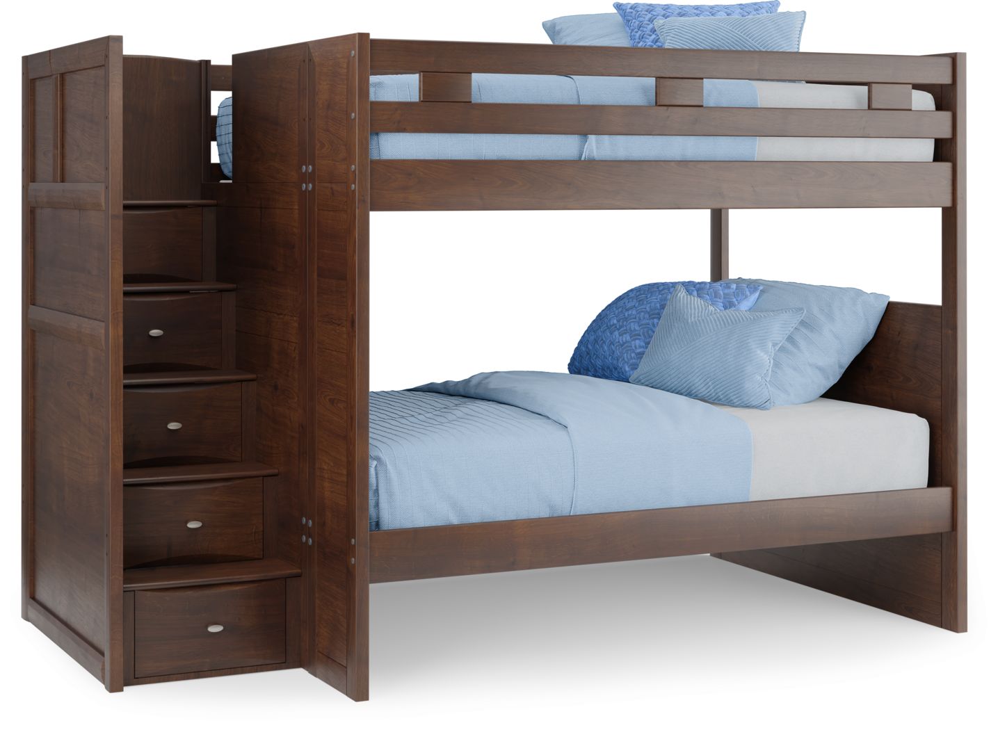 Ivy League 2.0 Walnut Full/Full Step Bunk Bed Rooms To Go