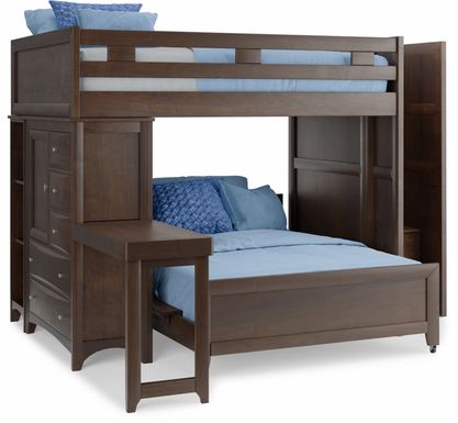 Kids Loft Beds With Stairs Steps, Furniture Row Bunk Bed With Slide