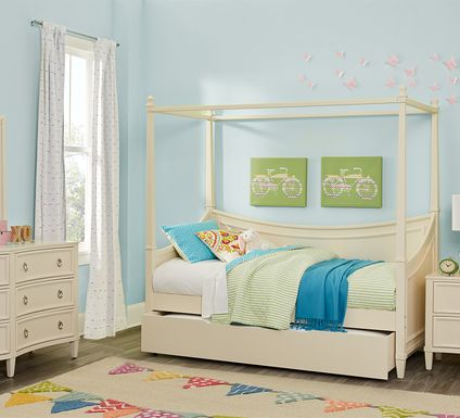 Kids Jaclyn Place Ivory 6 Pc Canopy Daybed Bedroom
