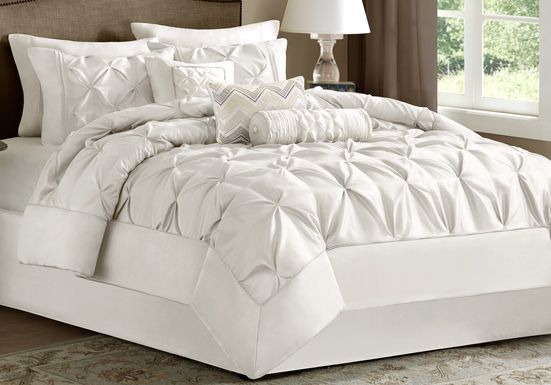 Janelle White 7 Pc King Comforter Set