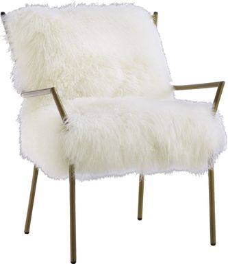 Jonna White Accent Chair