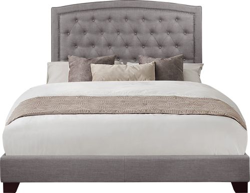 Juneberry Gray King Upholstered Bed