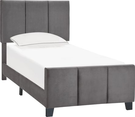 Junewood Gray Twin Bed