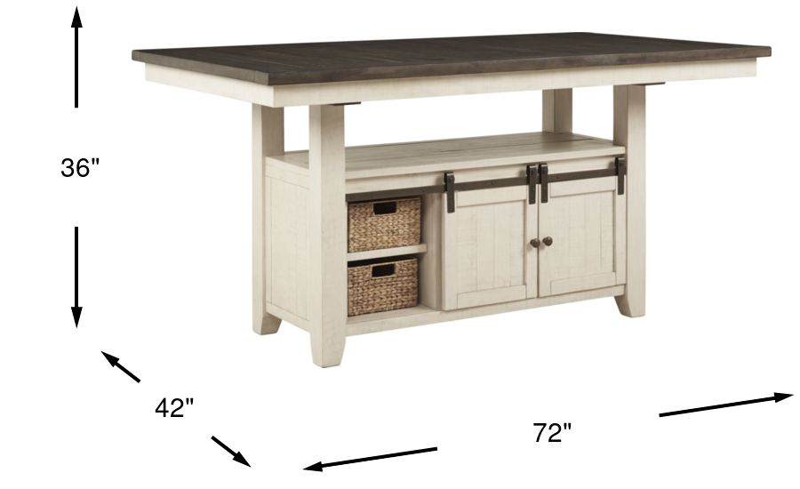 Kenbridge White Counter Height Dining Table - Rooms To Go