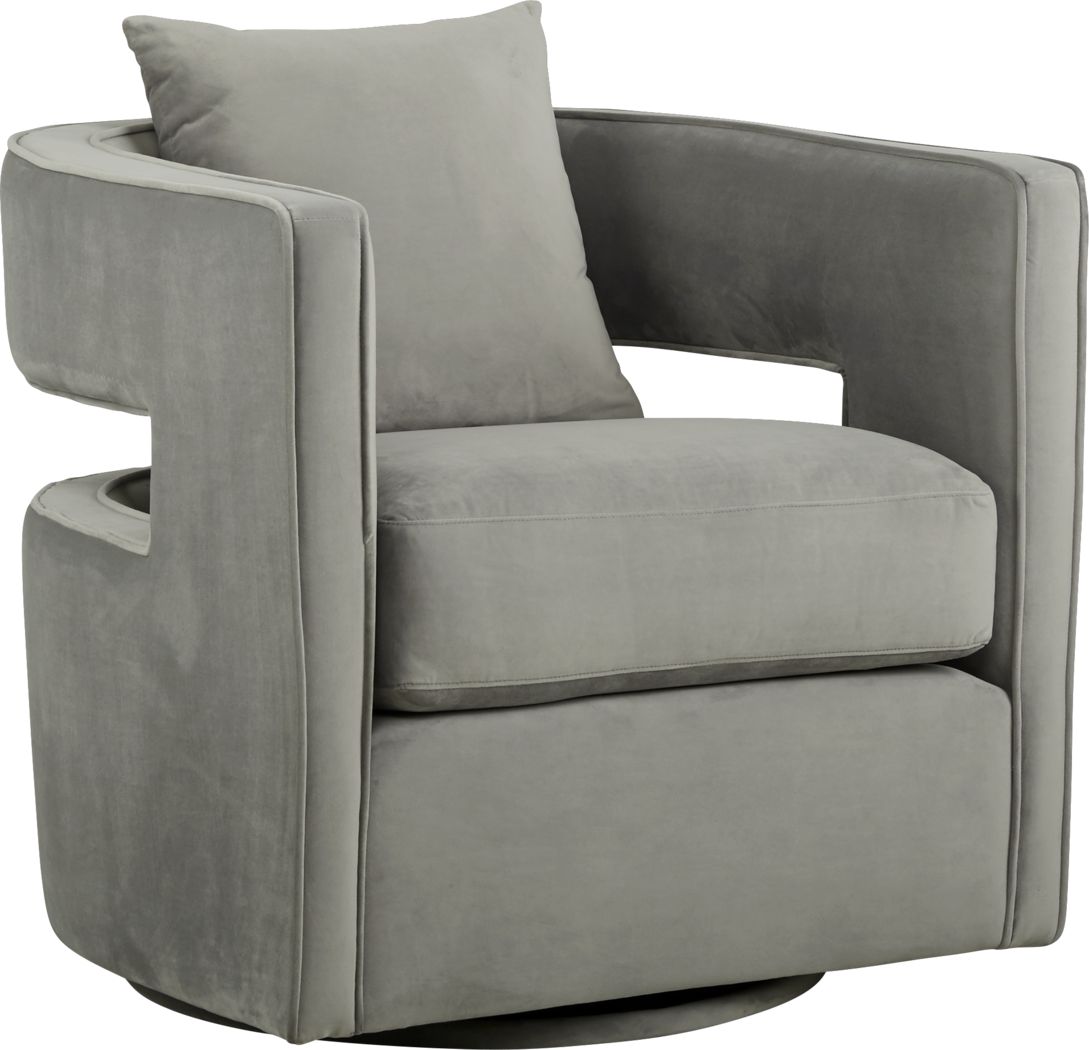 Kennedy Gray Swivel Chair Rooms To Go