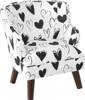 Adley White Toddler Accent Chair