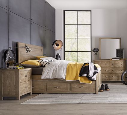 Kids Barringer Place Gray 5 Pc Twin Panel Bedroom