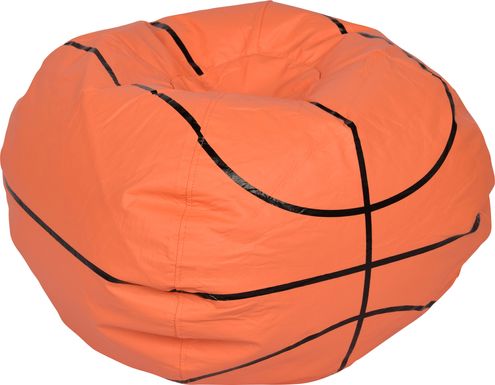Kids Basketball Seat Orange Bean Bag